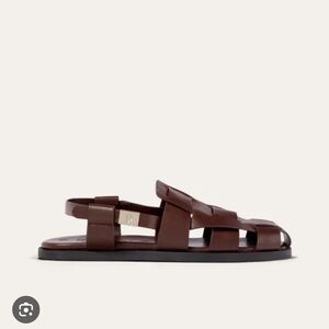 Dear Frances Theo Espresso Leather Sandals